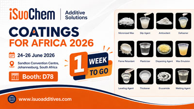 Soluções aditivas da iSuoChem na Coatings for Africa 2026